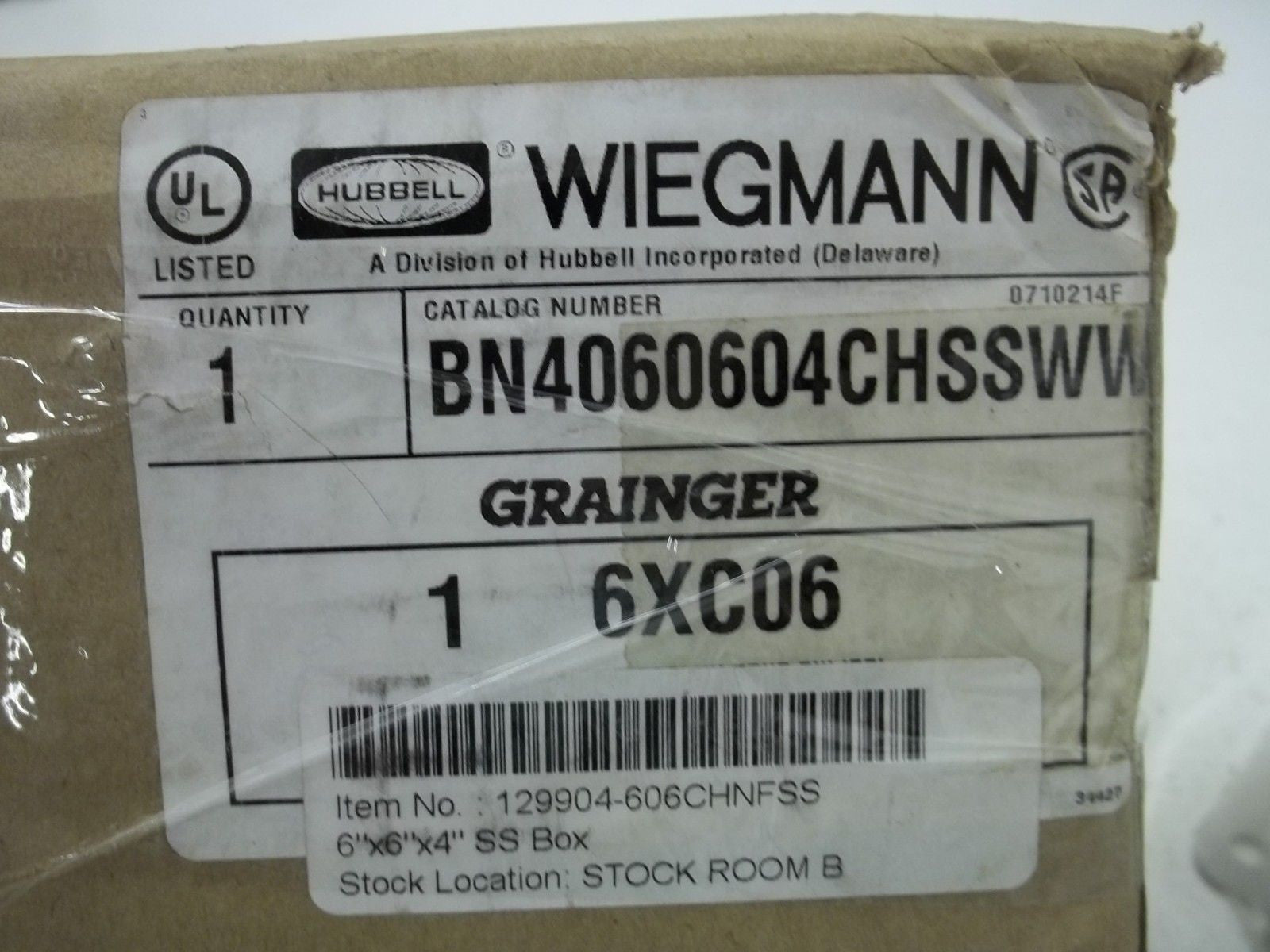 WIEGMANN BN4060604CHSSWW ENCLOSURE *NEW IN BOX*