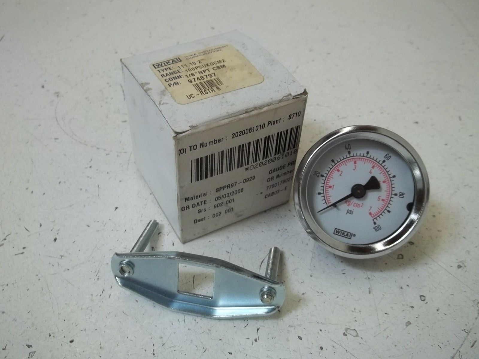 WIKA 9748797 111.10 2" PRESSURE GAUGE 0-100 PSI *NEW IN BOX*