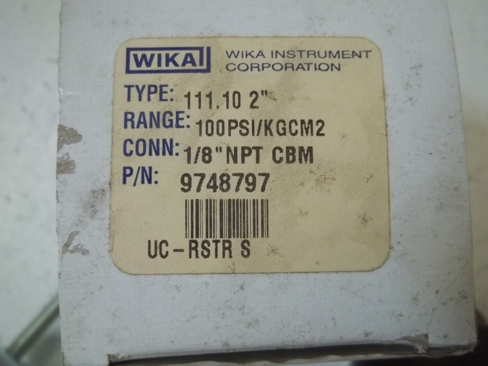 WIKA 9748797 111.10 2" PRESSURE GAUGE 0-100 PSI *NEW IN BOX*