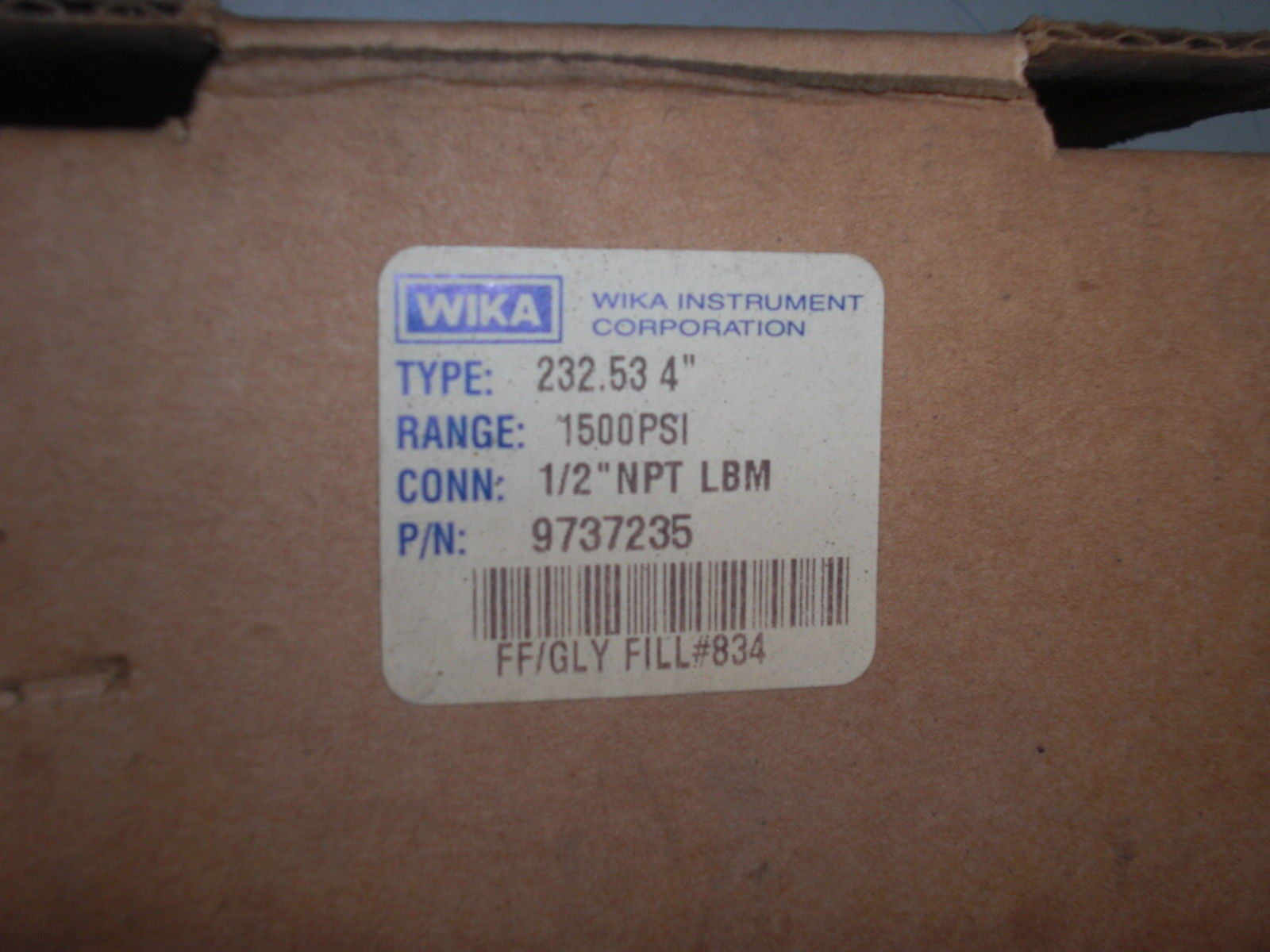 WIKA 9737235 GAUGE *NEW IN BOX*