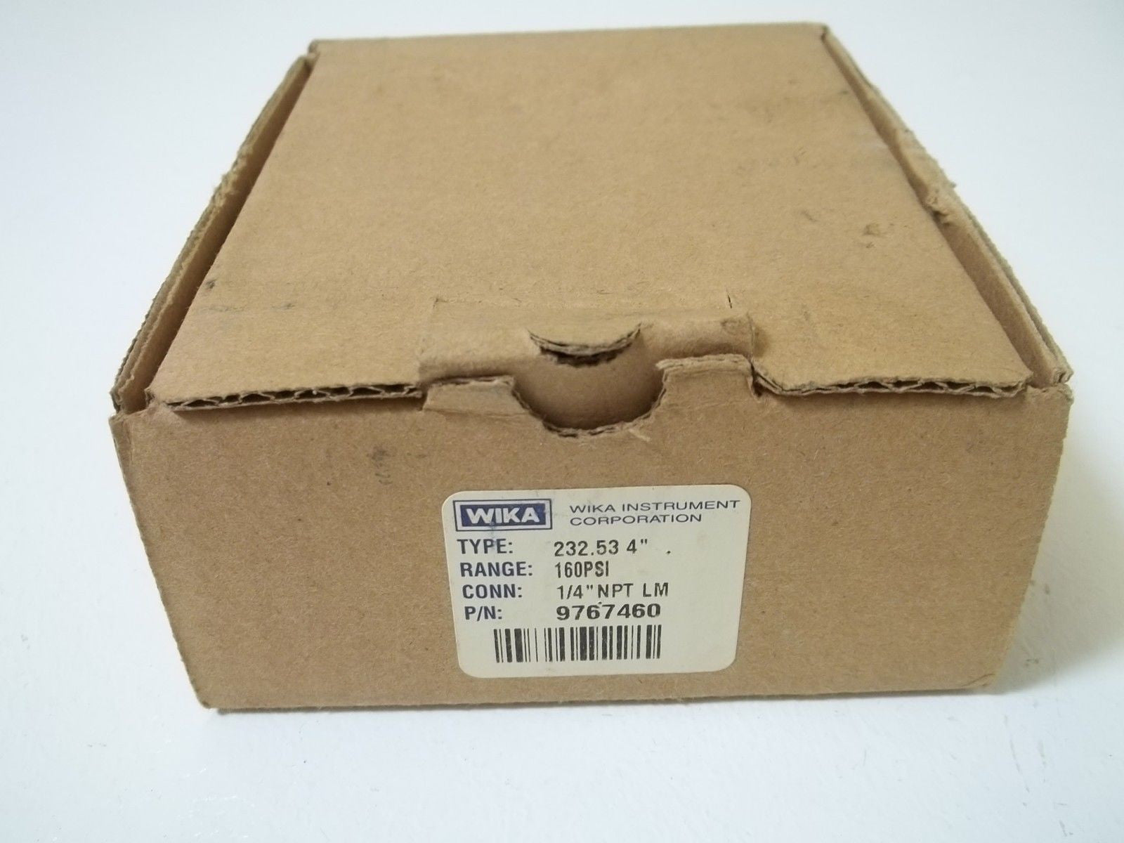 WIKA 232.53 4" STAINLESS STEEL VAC/PRESSURE GAGE 0-160PSI 9767460*NEW IN BOX*