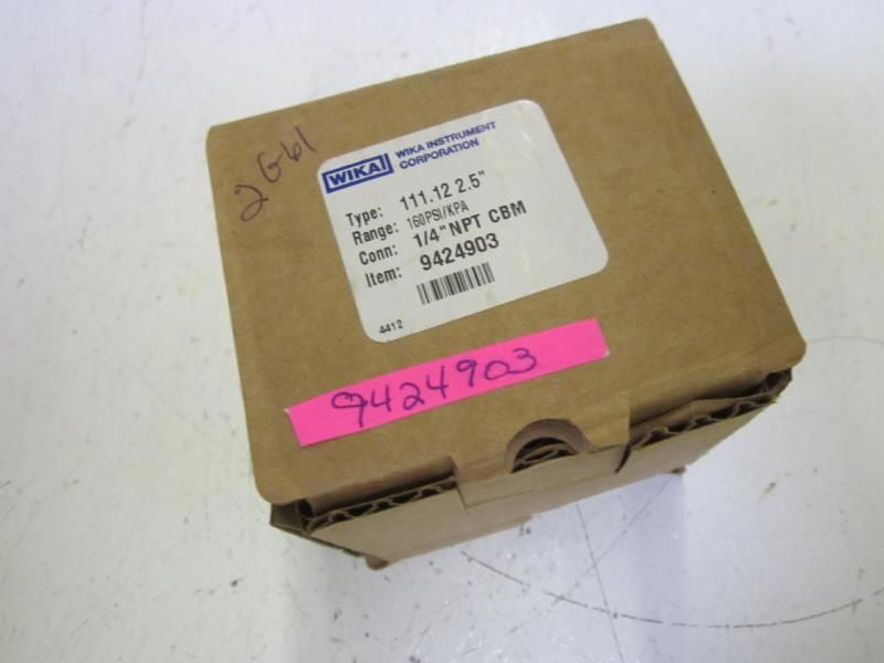 WIKA 9424903 GAUGE 160PSI 1/4" *NEW IN BOX*