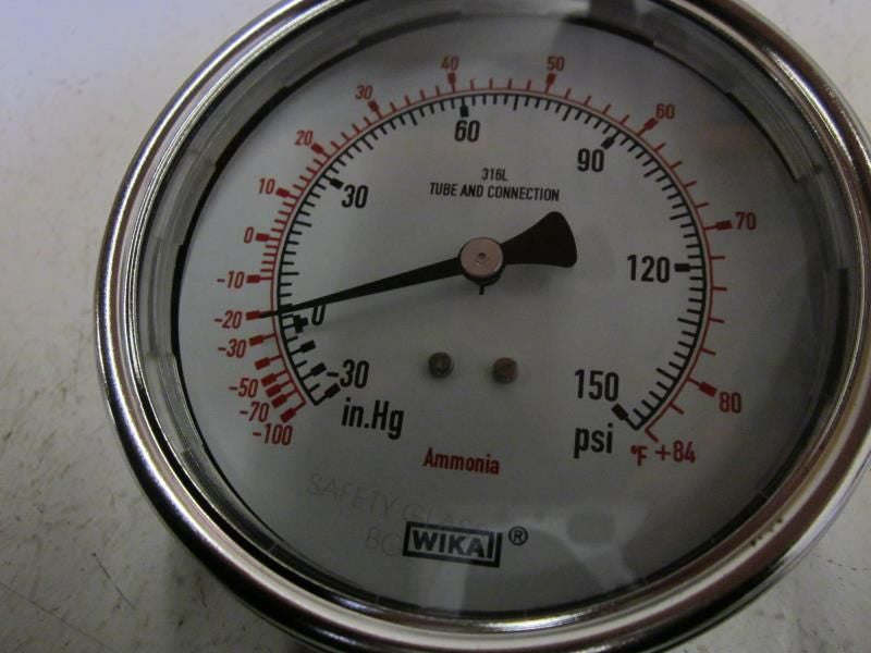 WIKA 9570832 GAUGE -30 IN. HG +150 PSI *NEW IN BOX*