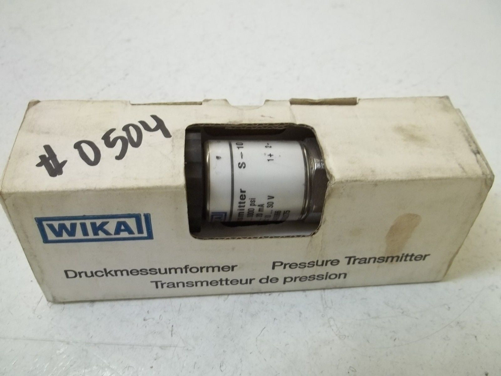 WIKAI 8342275 MODEL S-10 PRESSURE TRANSMITTER-GAUGE  0-3000PSI *NEW IN BOX*