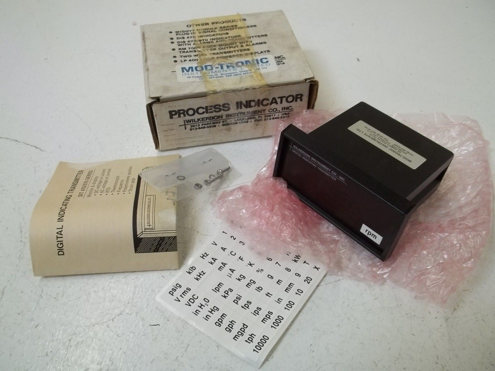 WIKERSON INSTRUMENT CO. DIT475 *NEW IN BOX*