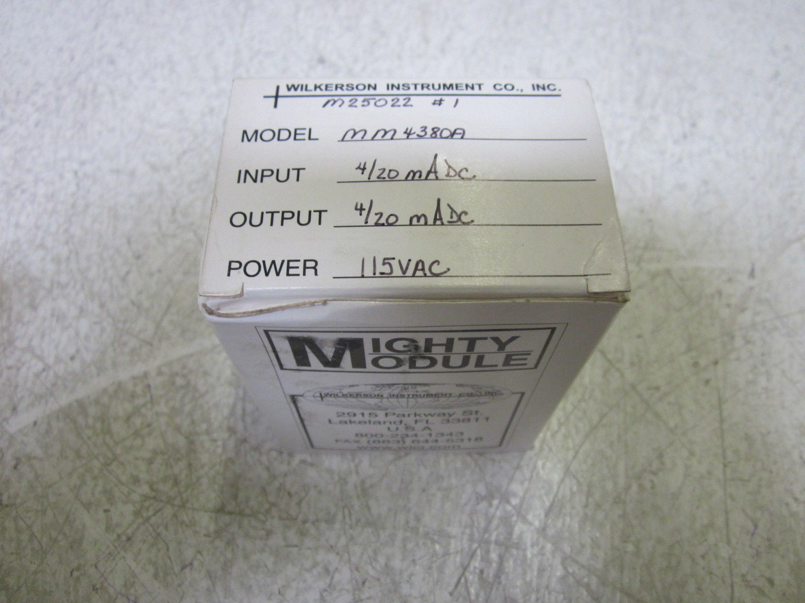 WILKERSON INSTRUMENT CO. MM4380A 115VAC MIGHTY MODULE TRANSMITTER *NEW IN BOX*