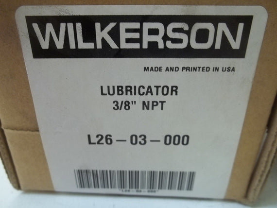 WILKERSON L26-03-000 LUBRICATOR 3/8"NPT *NEW IN BOX*