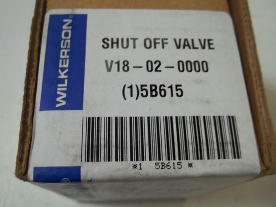 WILKERSON V18-02-0000 SHUT OFF VALVE *NEW IN BOX*