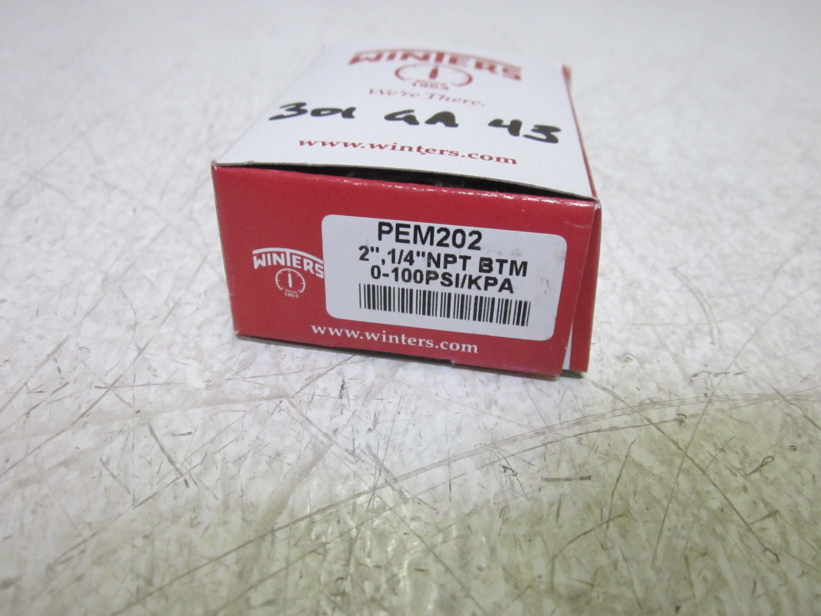 WINTERS PEM202 GAUGE 0-100 PSI/KPA *NEW IN BOX*