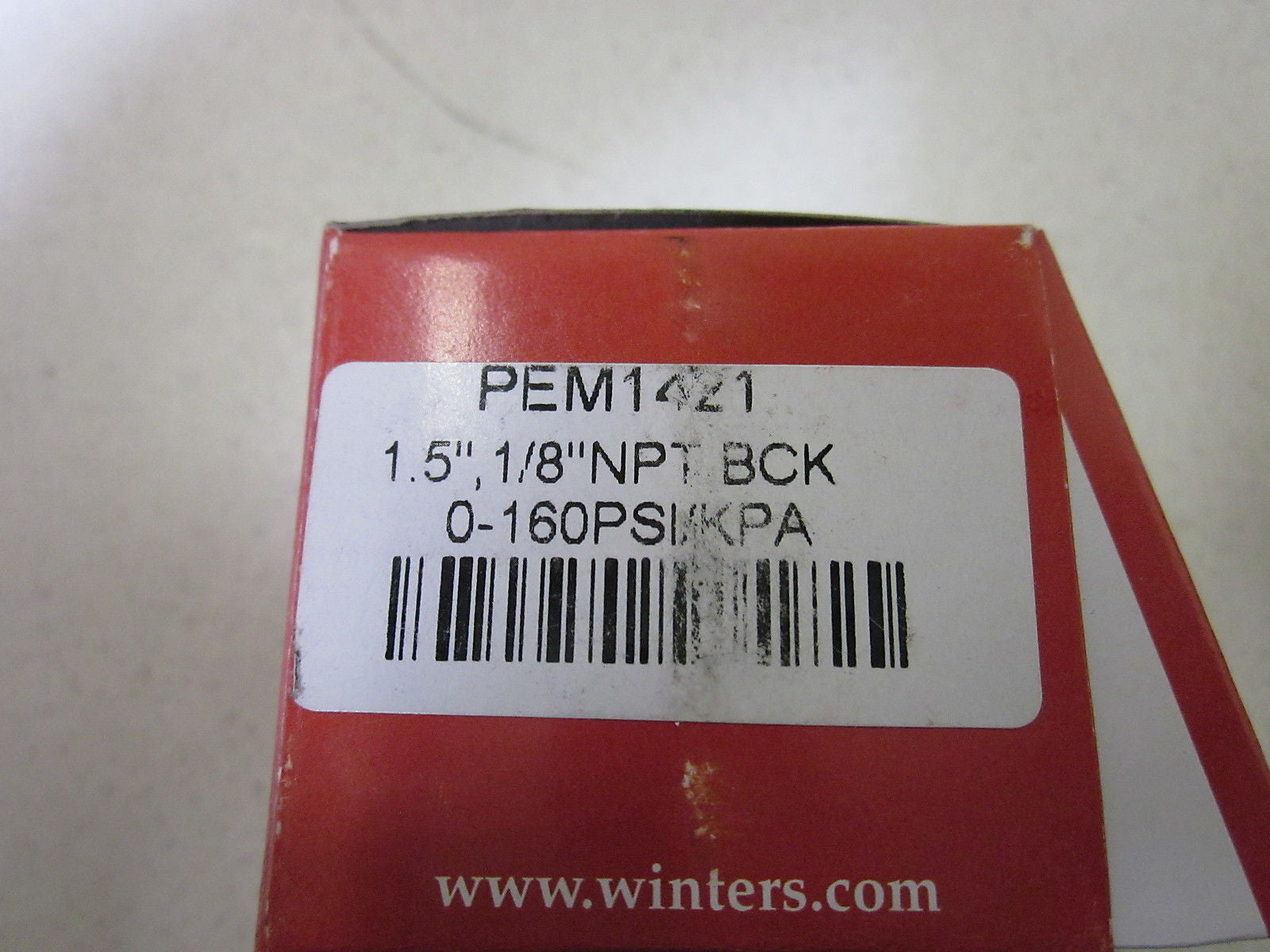 WINTERS PEM1421 PRESSURE GAUGE 0-160 PSI/KPA *NEW IN BOX*