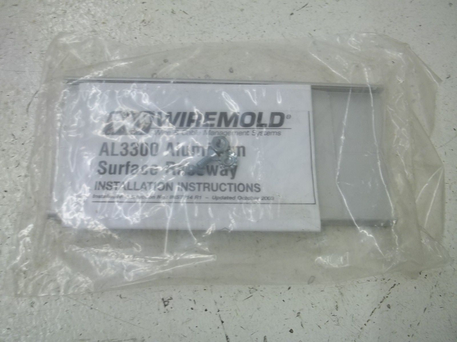 WIREMOLD AL3346E SINGLE RECEPTACLE  CVR *NEW IN A BAG*