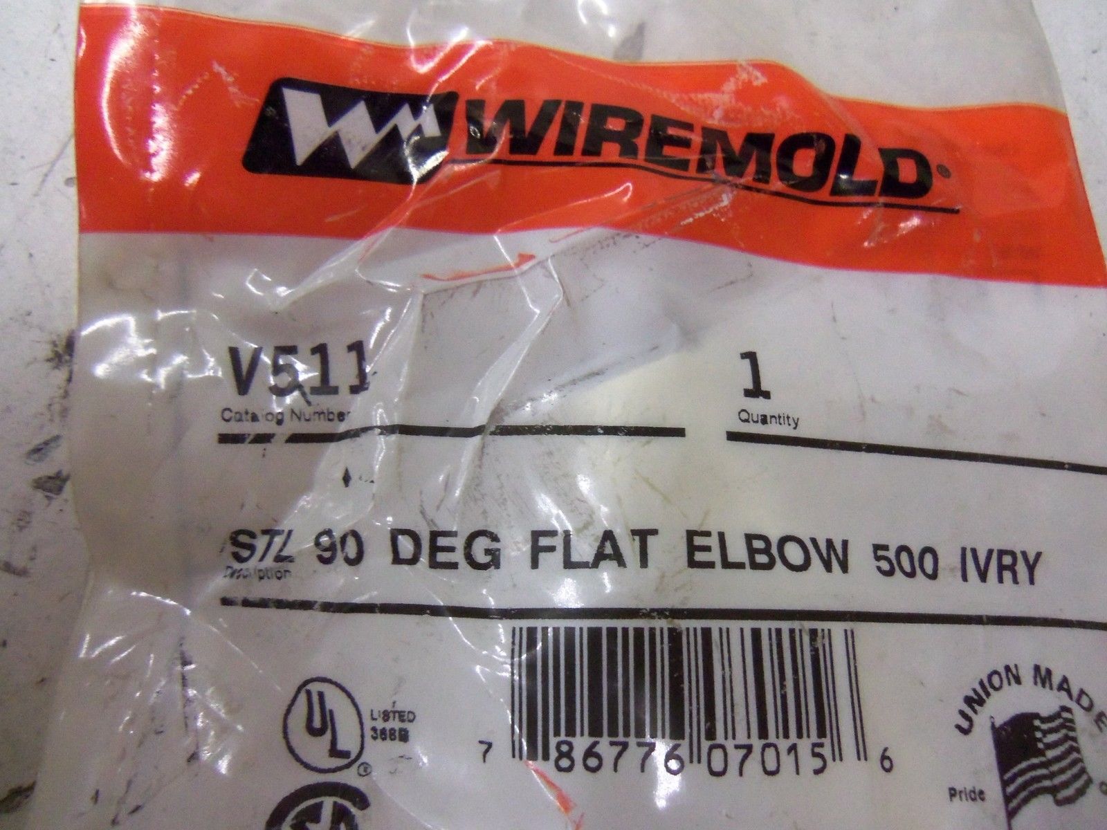 WIREMOLD V511 90 DEG FLAT ELBOW *NEW IN FACTORY BAG*