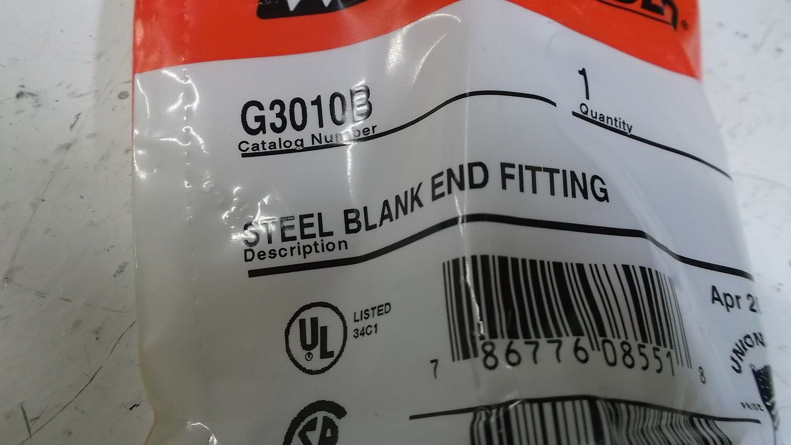 WIRENOLD G3010B BLANK END FITTING *NEW IN FACTORY BAG*