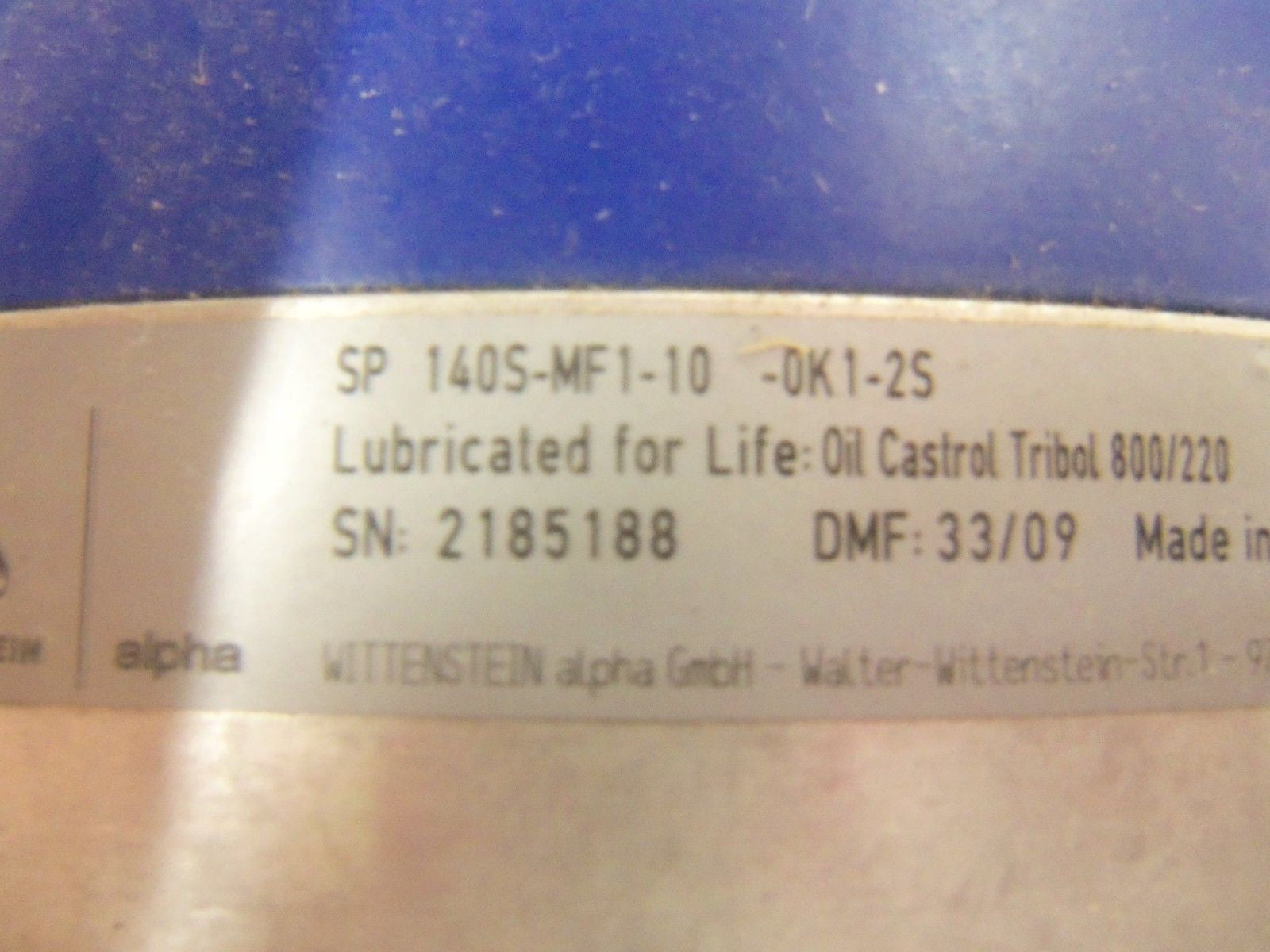 WITTENSTEIN SP 140S-MF1-10-0K1-2S GEAR HEAD *NEW NO BOX*