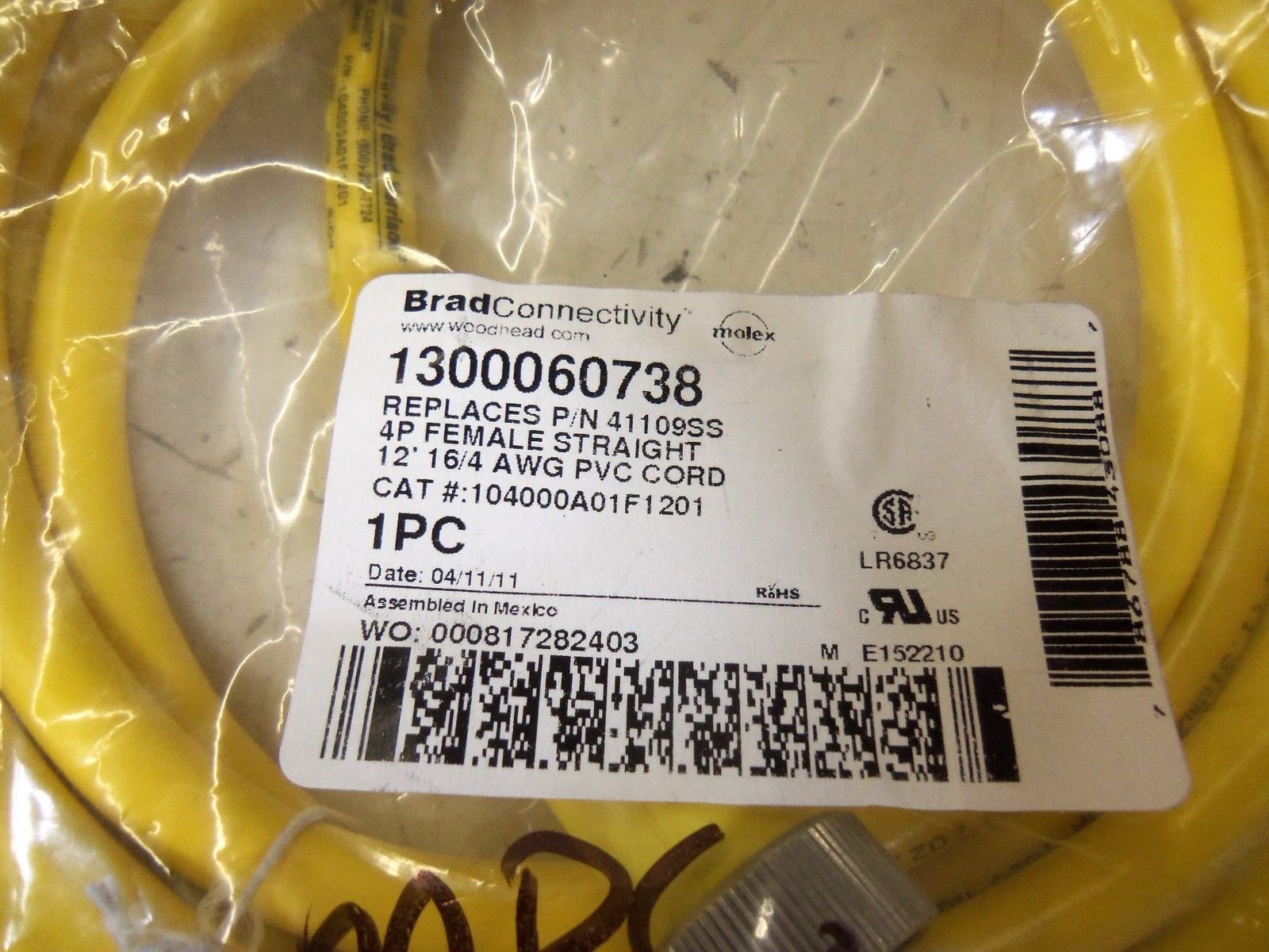 WOODHEAD 1300060738 *NEW IN BAG*
