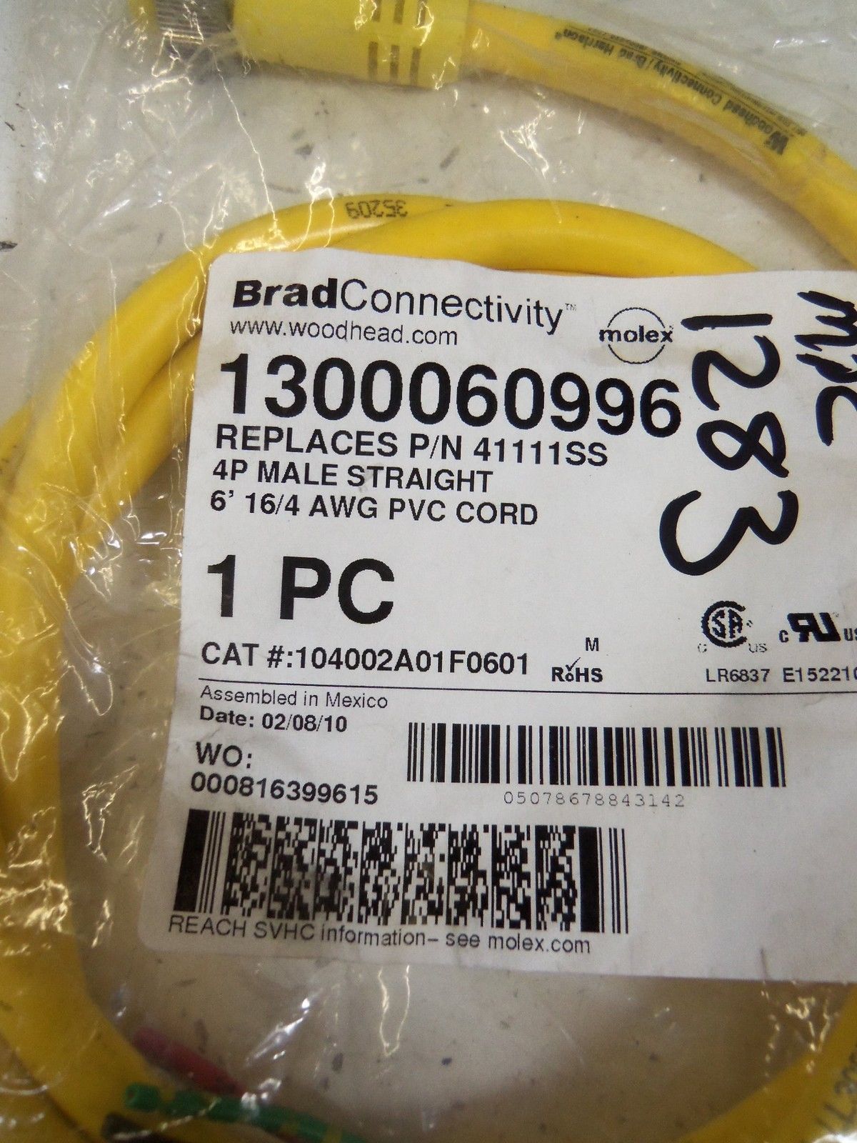 WOODHEAD 1300060996 *NEW IN BAG*
