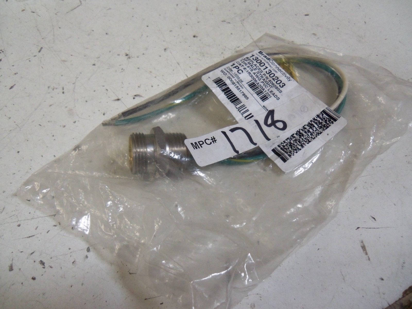 BRAD CONNECTIVITY MINI-CHANGE 1300130203 CONNECTOR *NEW IN FACTORY BAG*