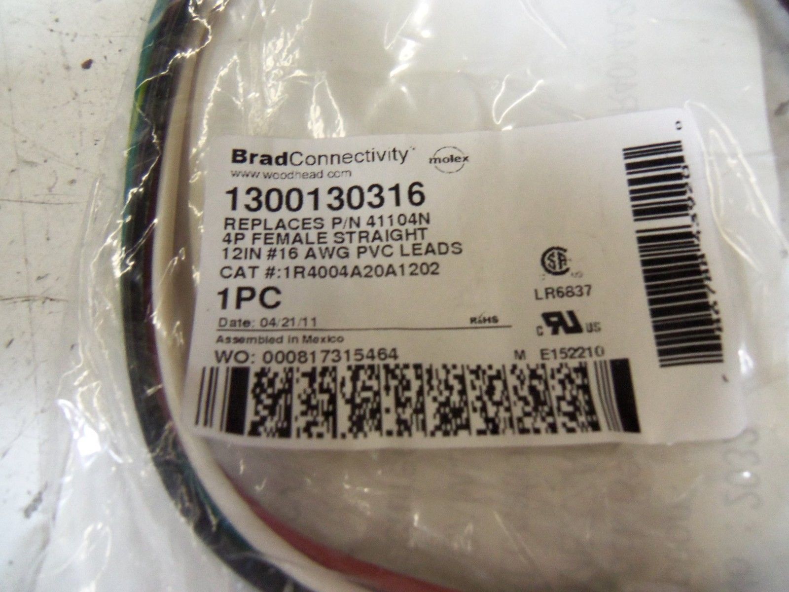 WOODHEAD 1300130316 *NEW IN BAG*