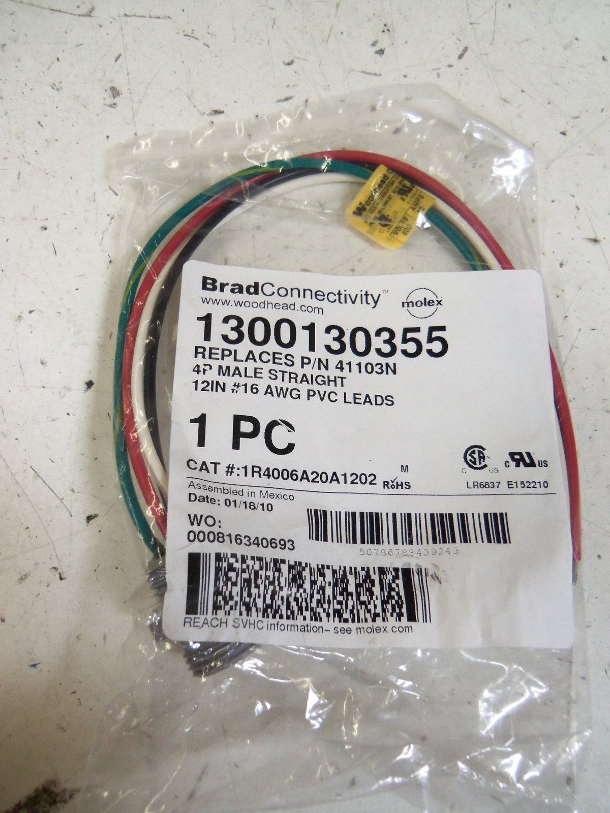 WOODHEAD 1300130355 *NEW IN BAG*