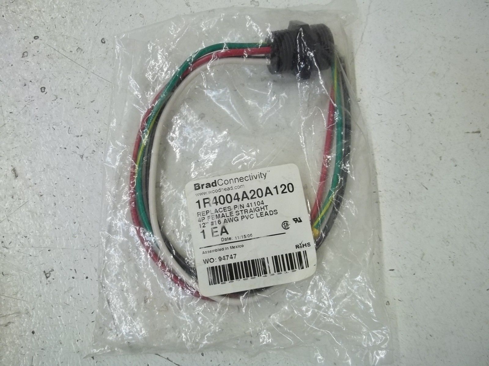 DANIEL WOODHEAD 41104 1R4004A20A120 RECEPTACLE * NEW IN FACTORY BAG *