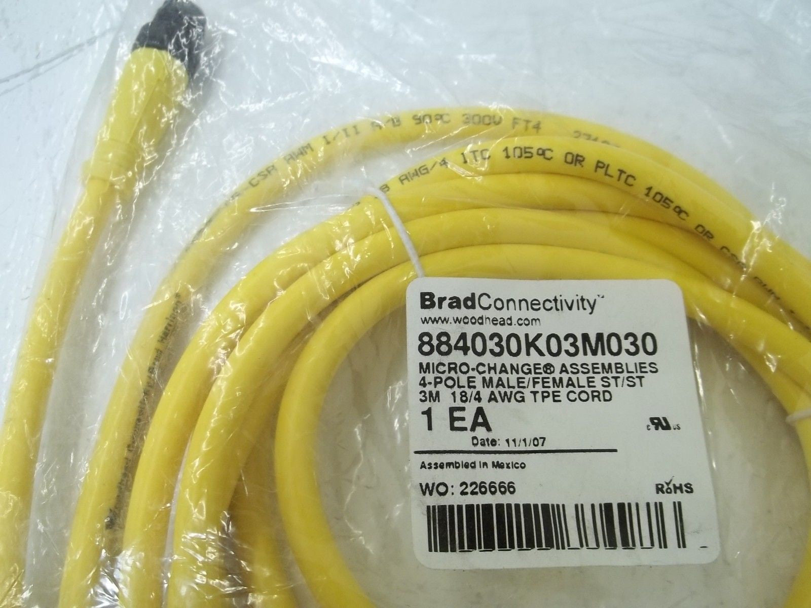 WOODHEAD 884030K03M030 *NEW IN A FACTORY BAG*