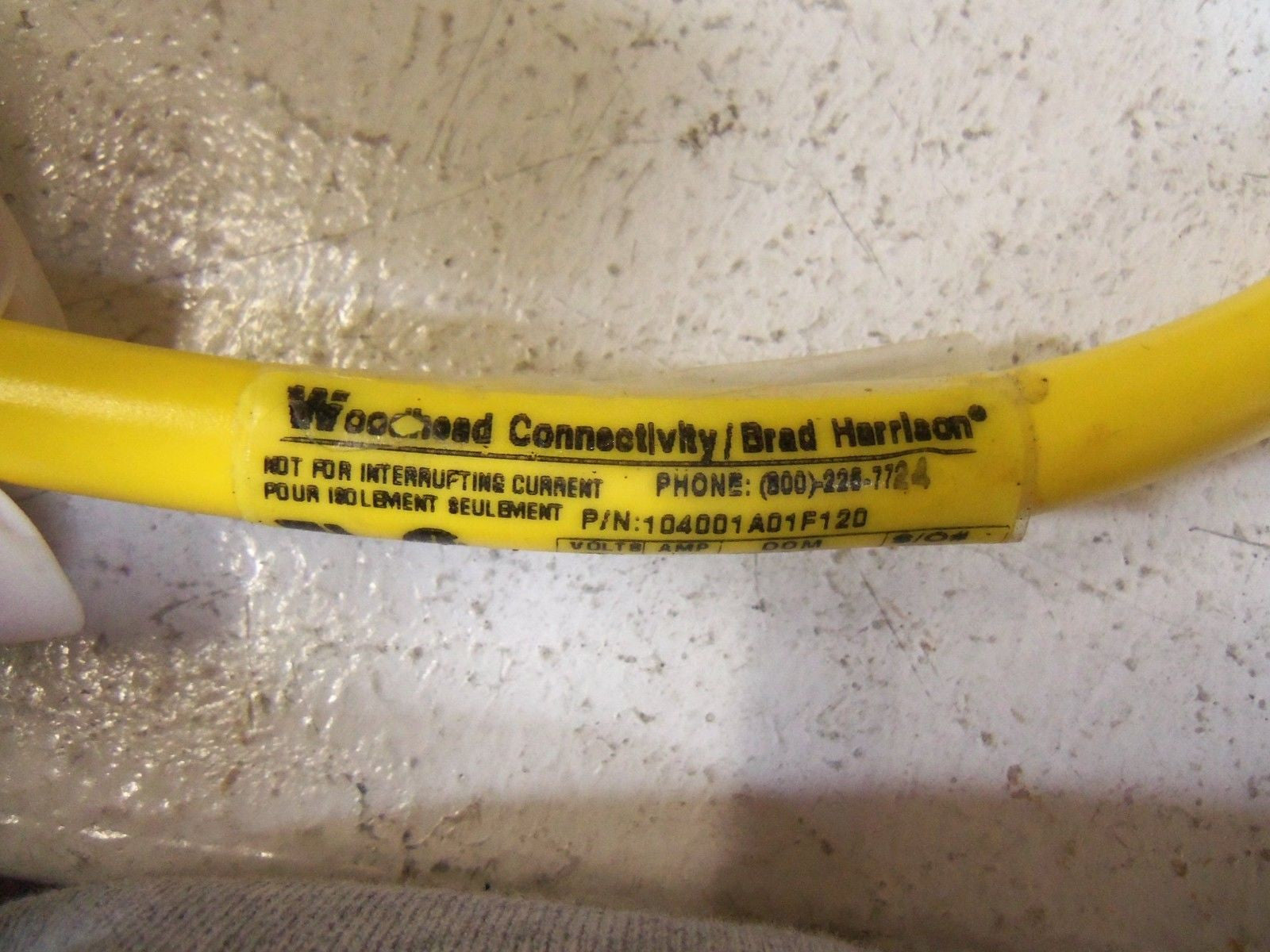 WOODHEAD CONNECTOR 104001A01F120 CONNECTOR *USED*