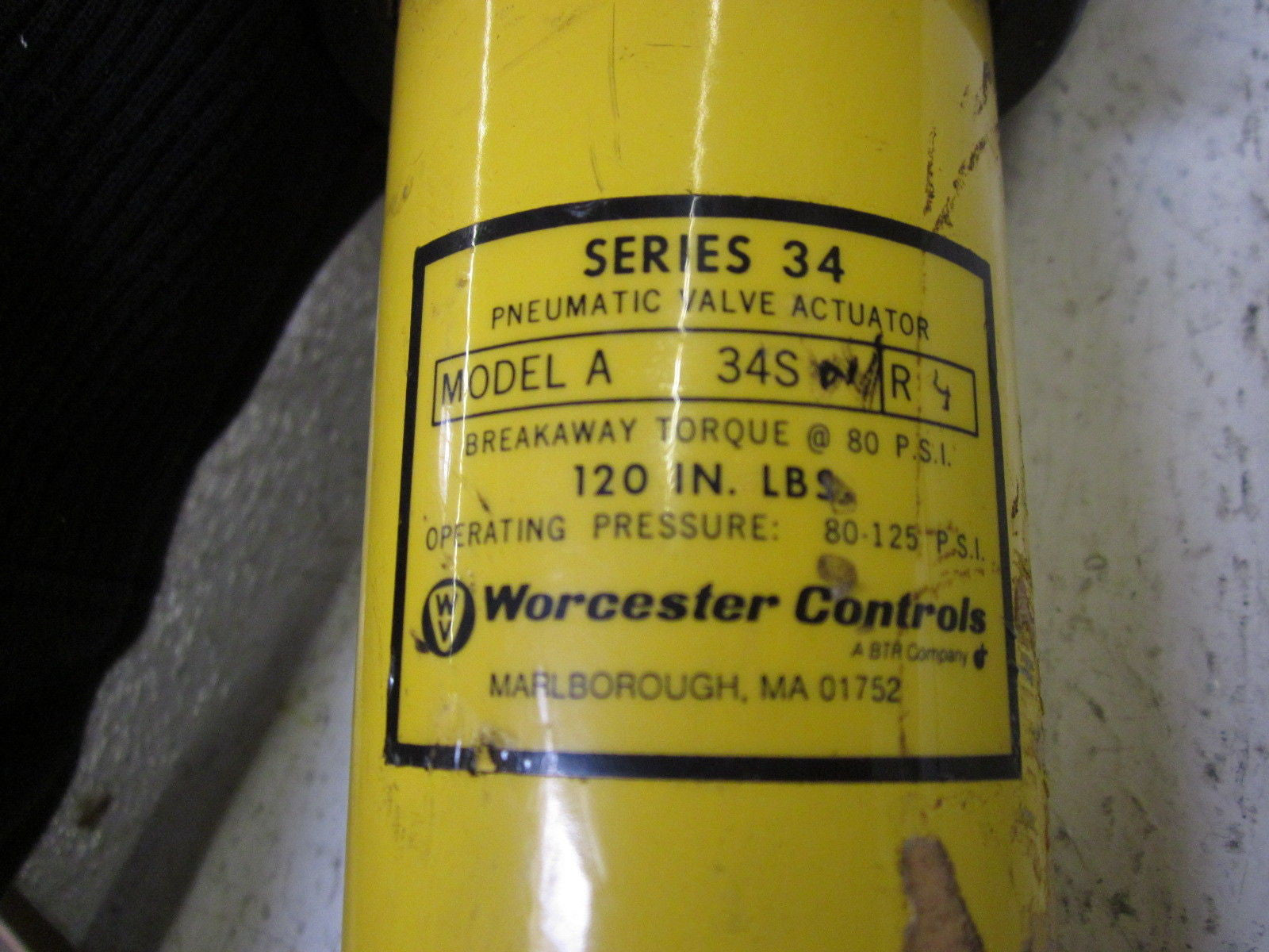 WORCESTER A34SR4 PNEUMATIC VALVE ACTUATOR *USED*