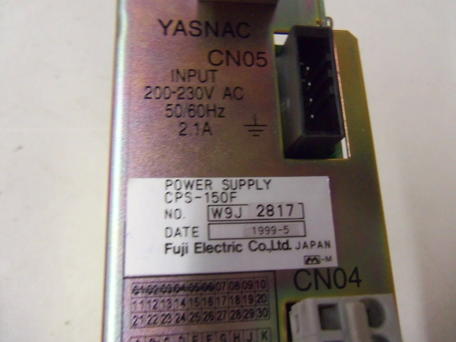 YASNAC CN05 POWER SUPPLY CPS-150F  *USED*