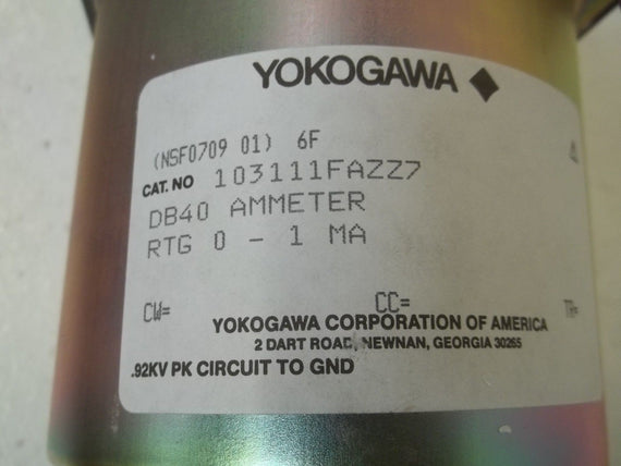 YOKOGAWA 103111FAZZ7 METER 0-8000 *NEW IN BOX*