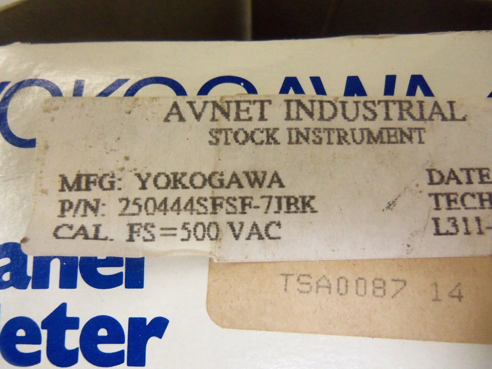 YOKOGAWA 250444SFSF-7JBK PANEL METER *NEW IN BOX*