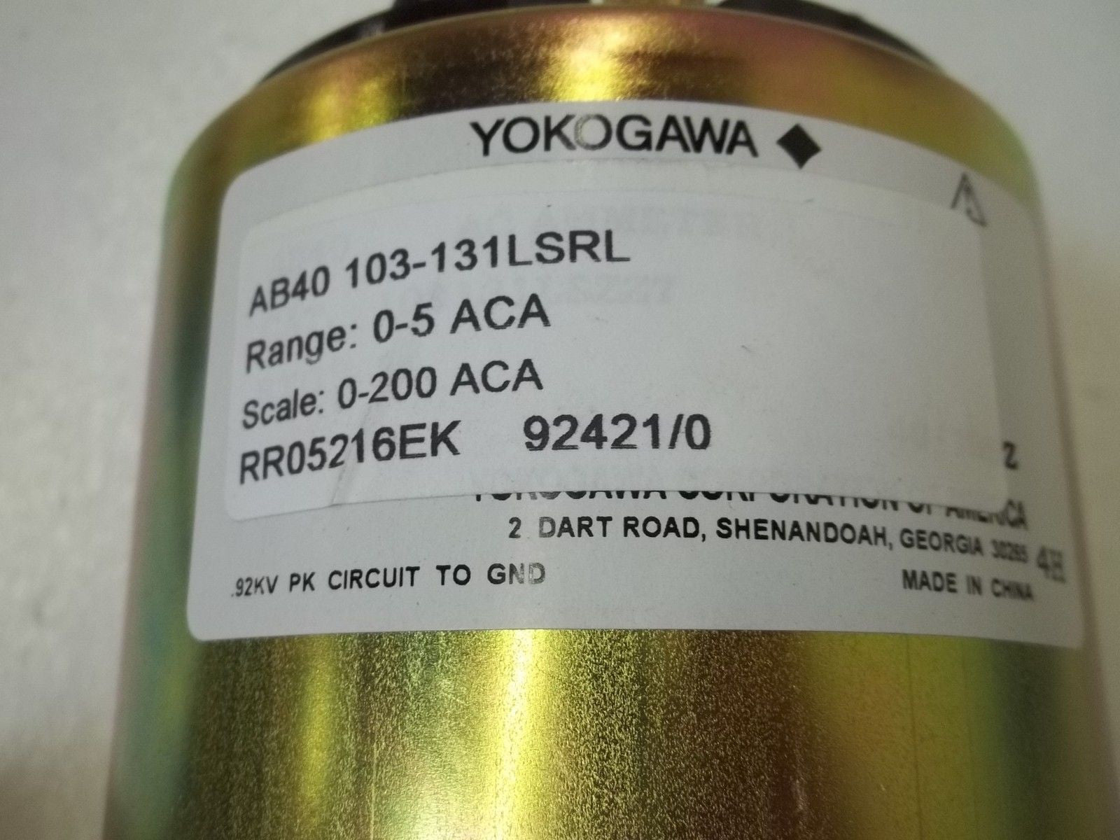 YOKOGAWA AB40103-31LSRL PANEL METER 0-200 *NEW OUT OF A  BOX*