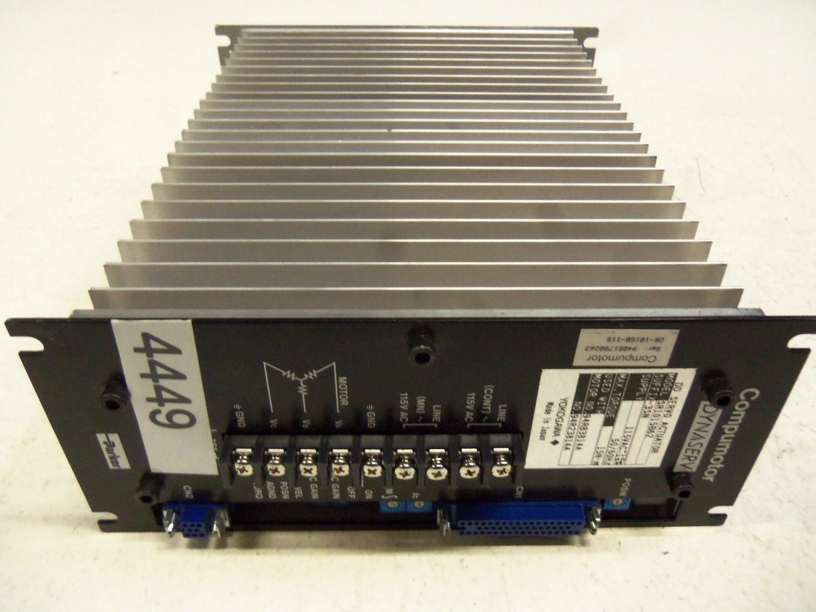 PARKER COMPUMOTOR SR1015B62-3SN SERVO DRIVE DR-1015B-115 *USED*